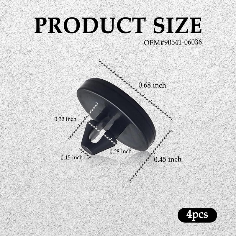 Stacool 4PCS Car Brake Pedal Stop Pad Replacement OEM# 90541-06036,Car Brake Switch Stopper Compatible with Toyota Lexus Scion,Standard Brake Light Switch Stopper Car Accessories (4PCS) - Image 2